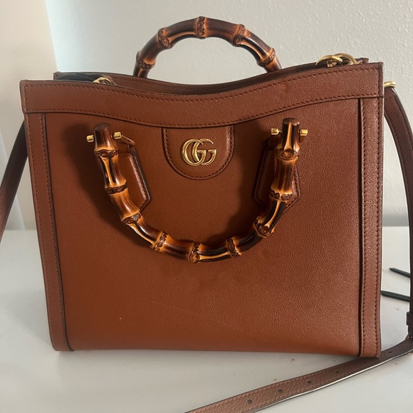 Gucci Tan Leather Satchel with Bamboo Accents - Picture 1 of 1